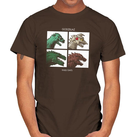 Godzillaz - Kaiju Days Exclusive - Mens T-Shirts RIPT Apparel Small / Dark Chocolate