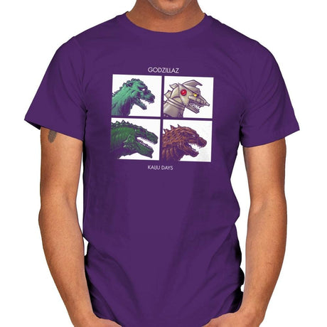 Godzillaz - Kaiju Days Exclusive - Mens T-Shirts RIPT Apparel Small / Purple