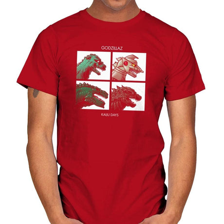 Godzillaz - Kaiju Days Exclusive - Mens T-Shirts RIPT Apparel Small / Red