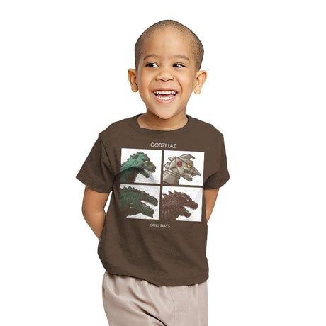 Godzillaz - Kaiju Days Exclusive - Youth T-Shirts RIPT Apparel X-small / Dark chocolate