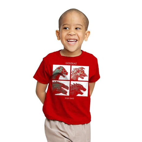 Godzillaz - Kaiju Days Exclusive - Youth T-Shirts RIPT Apparel X-small / Red