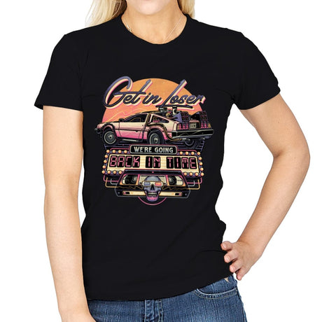 Going Back in Time - Womens T-Shirts RIPT Apparel Small / Black
