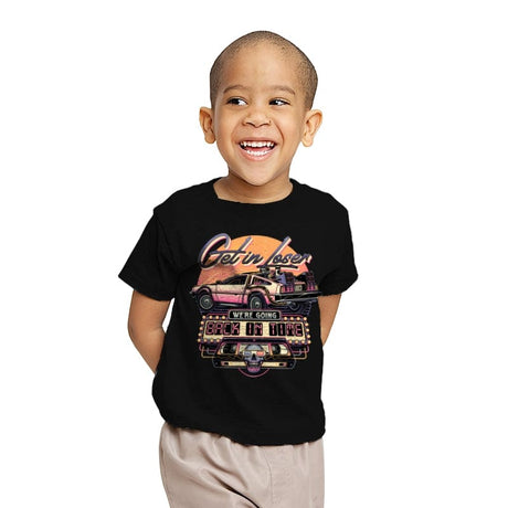 Going Back in Time - Youth T-Shirts RIPT Apparel X-small / Black