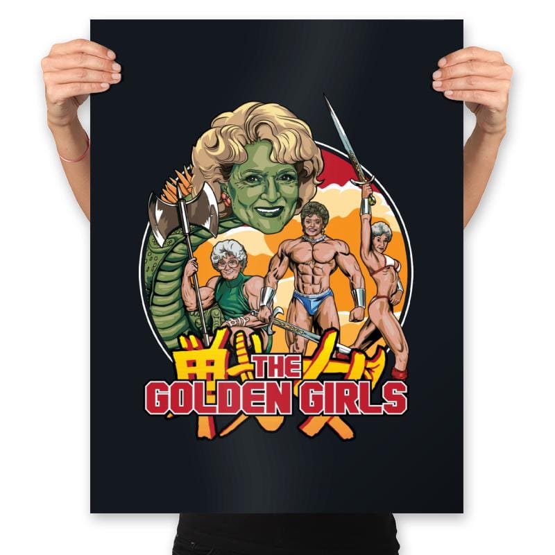 Golden Axe Girls - Prints Posters RIPT Apparel 18x24 / Black