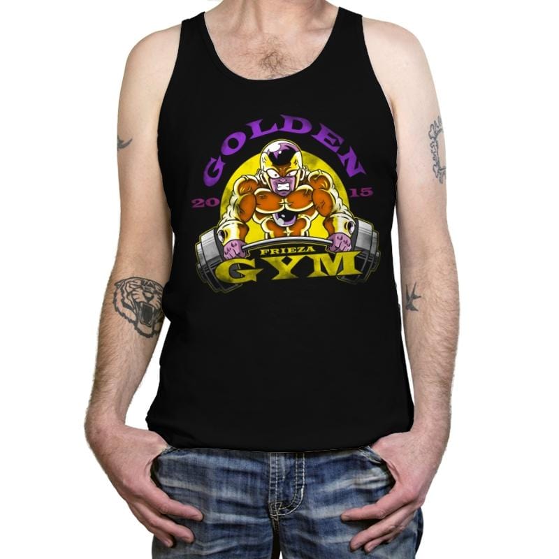 Golden Frieza Gym - Tanktop Tanktop RIPT Apparel X-Small / Black