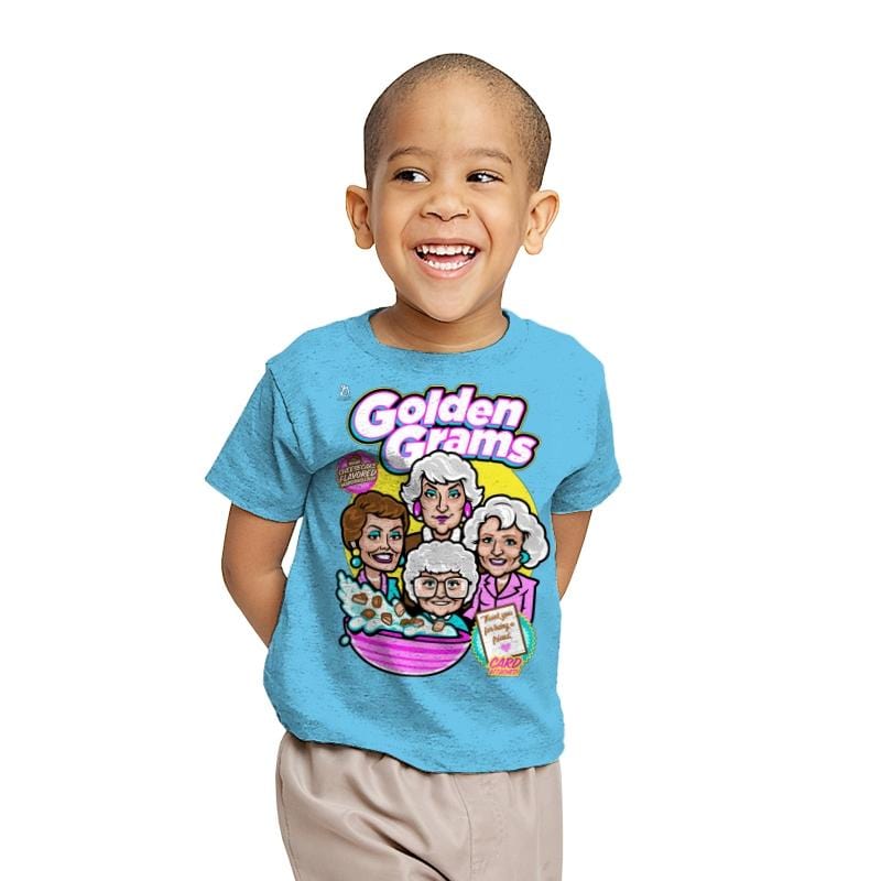 Golden Grams - Youth T-Shirts RIPT Apparel X-small / Light blue
