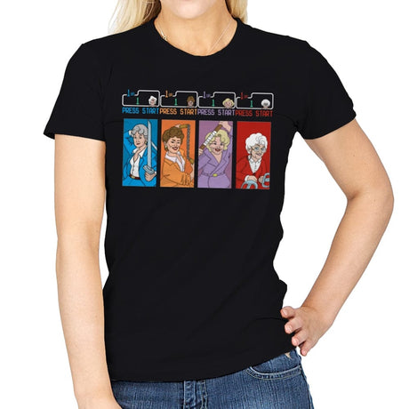 Golden Ninjas - Shirt Club - Womens T-Shirts RIPT Apparel Small / Black