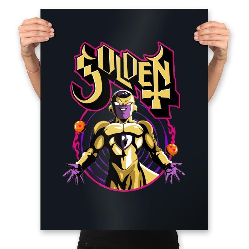 Golden  - Prints Posters RIPT Apparel 18x24 / Black