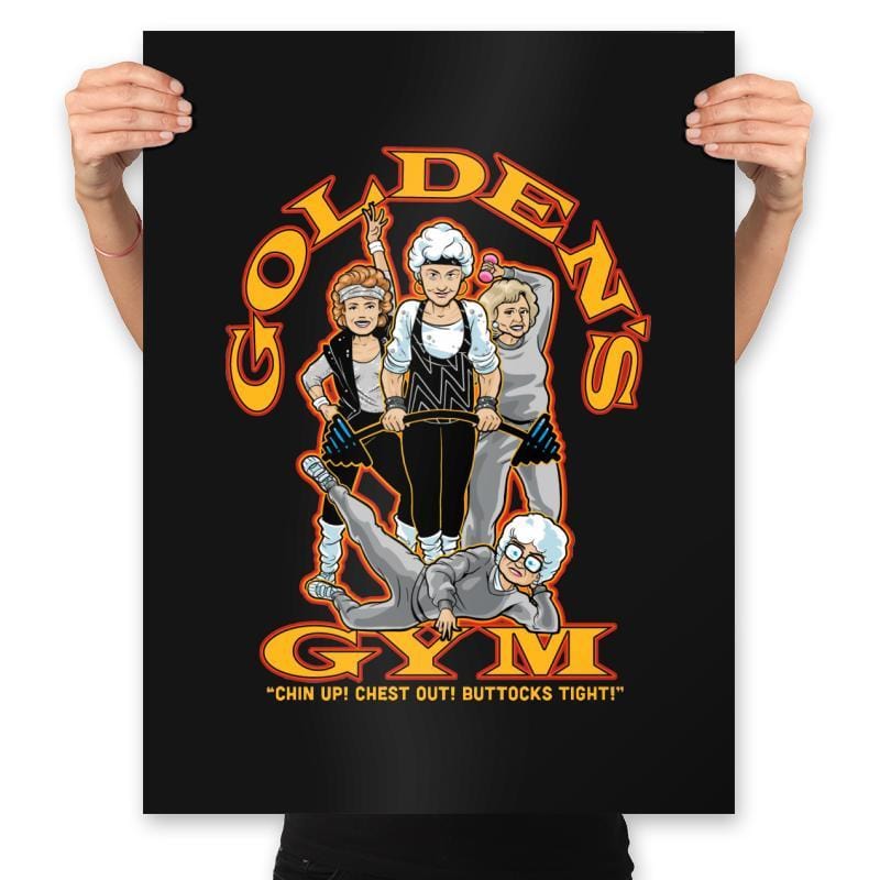 Golden's Gym - Prints Posters RIPT Apparel 18x24 / Black