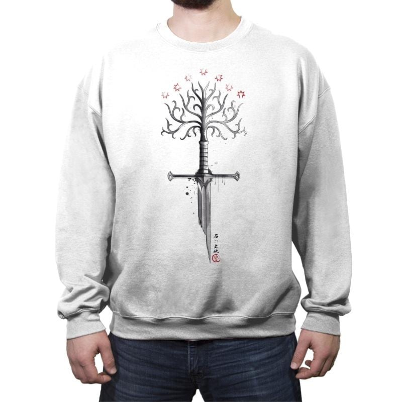 Gondor's Ink - Crew Neck Sweatshirt Crew Neck Sweatshirt RIPT Apparel Small / White