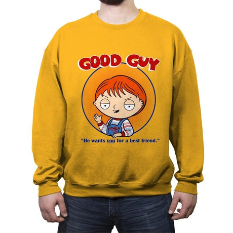 Good Guy - Crew Neck Sweatshirt Crew Neck Sweatshirt RIPT Apparel Small / Gold