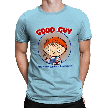 Good Guy - Mens Premium T-Shirts RIPT Apparel Small / Light Blue