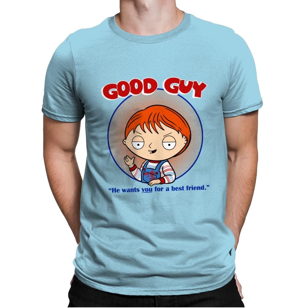 Good Guy - Mens Premium T-Shirts RIPT Apparel Small / Light Blue