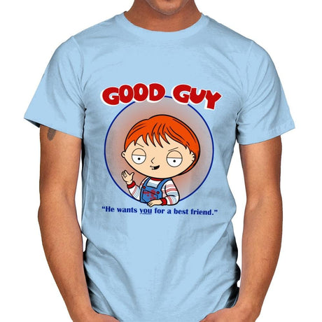 Good Guy - Mens T-Shirts RIPT Apparel Small / Light Blue
