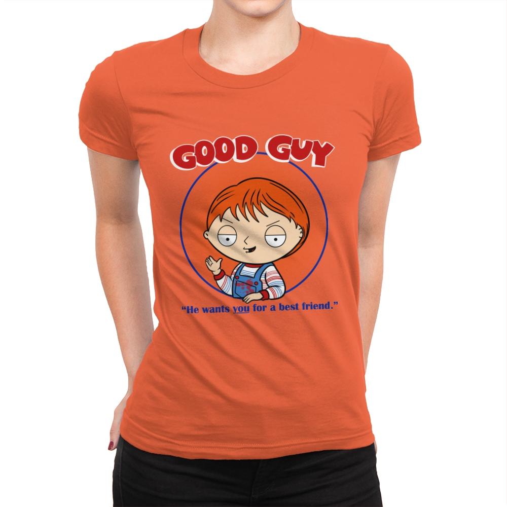 Good Guy - Womens Premium T-Shirts RIPT Apparel Small / Classic Orange