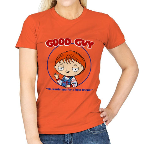 Good Guy - Womens T-Shirts RIPT Apparel Small / Orange