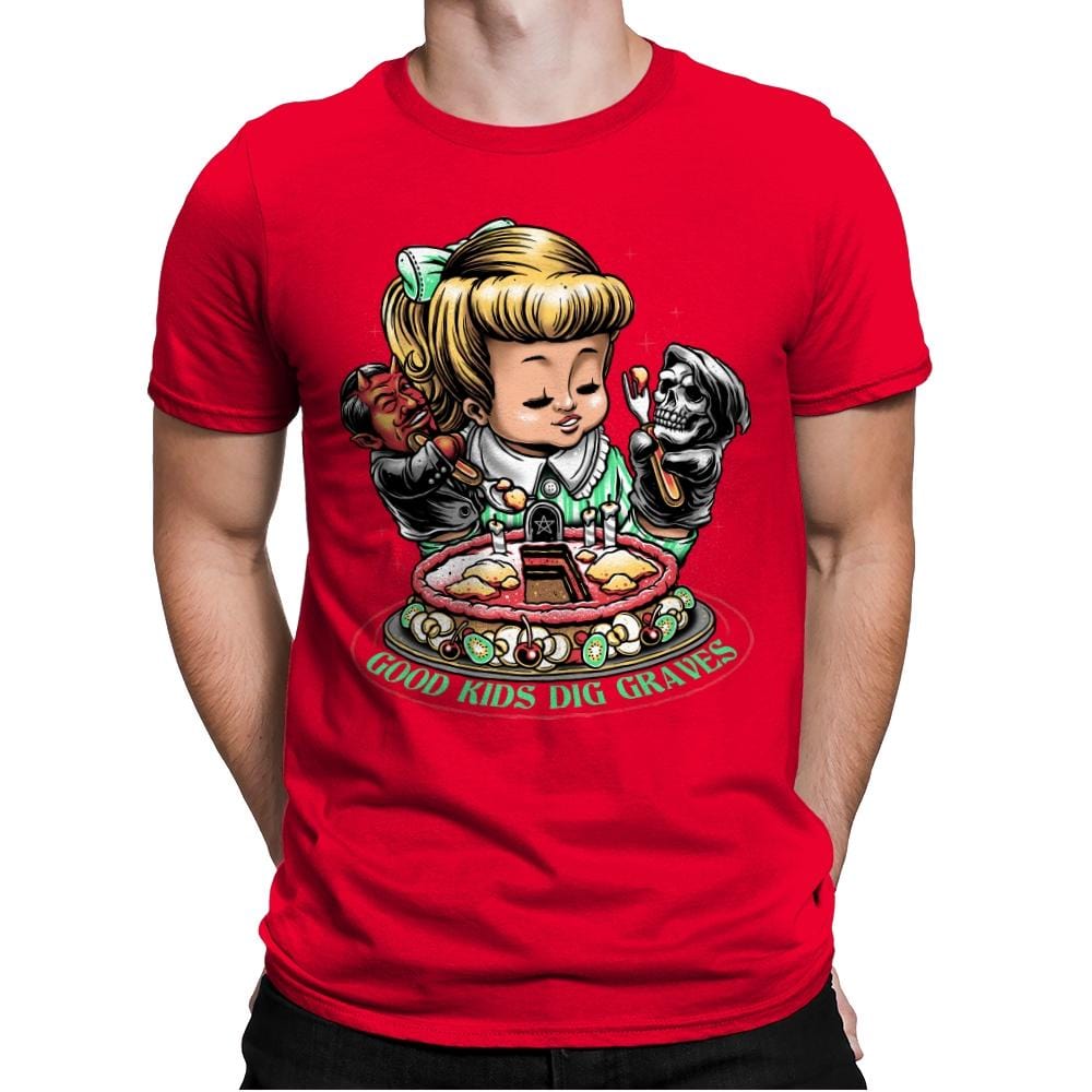 Good Kids Dig Graves - Mens Premium T-Shirts RIPT Apparel Small / Red
