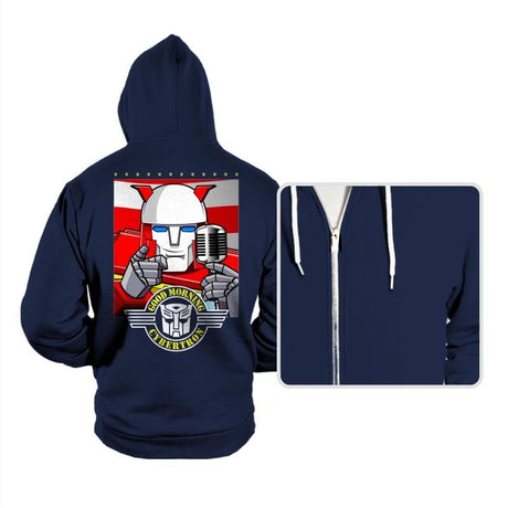 Good Morning, Bots! - Hoodies Hoodies RIPT Apparel Small / Navy