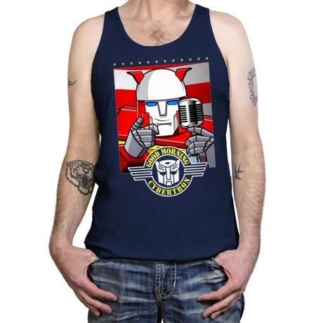 Good Morning, Bots! - Tanktop Tanktop RIPT Apparel X-Small / Navy