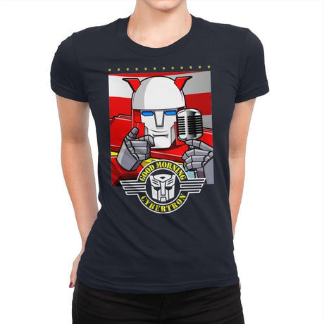 Good Morning, Bots! - Womens Premium T-Shirts RIPT Apparel Small / Midnight Navy