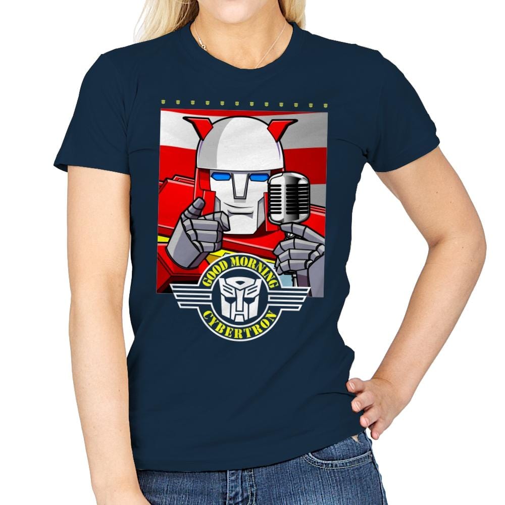 Good Morning, Bots! - Womens T-Shirts RIPT Apparel Small / Navy