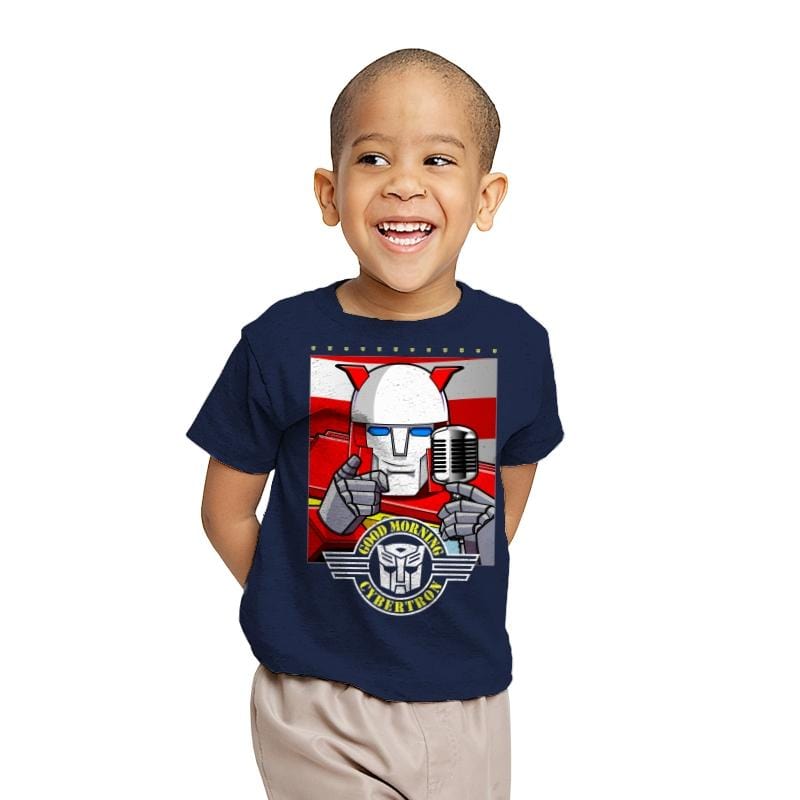 Good Morning, Bots! - Youth T-Shirts RIPT Apparel X-small / Navy