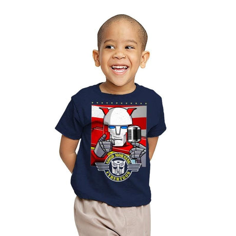 Good Morning, Bots! - Youth T-Shirts RIPT Apparel X-small / Navy