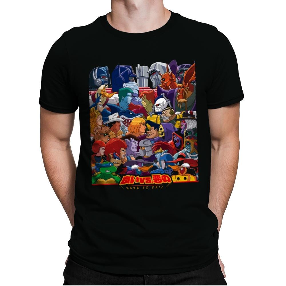 Good vs. Evil - Mens Premium T-Shirts RIPT Apparel Small / Black