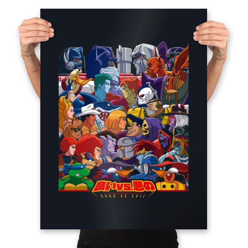 Good vs. Evil - Prints Posters RIPT Apparel 18x24 / Black
