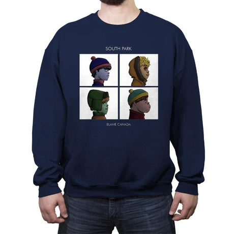 Gorillaz Park - Crew Neck Sweatshirt Crew Neck Sweatshirt RIPT Apparel Small / Navy