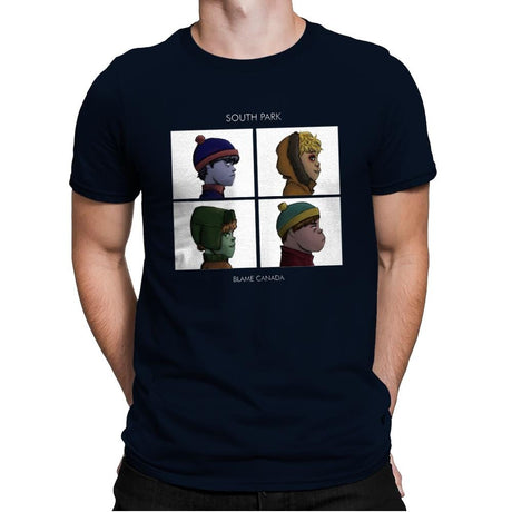 Gorillaz Park - Mens Premium T-Shirts RIPT Apparel Small / Midnight Navy