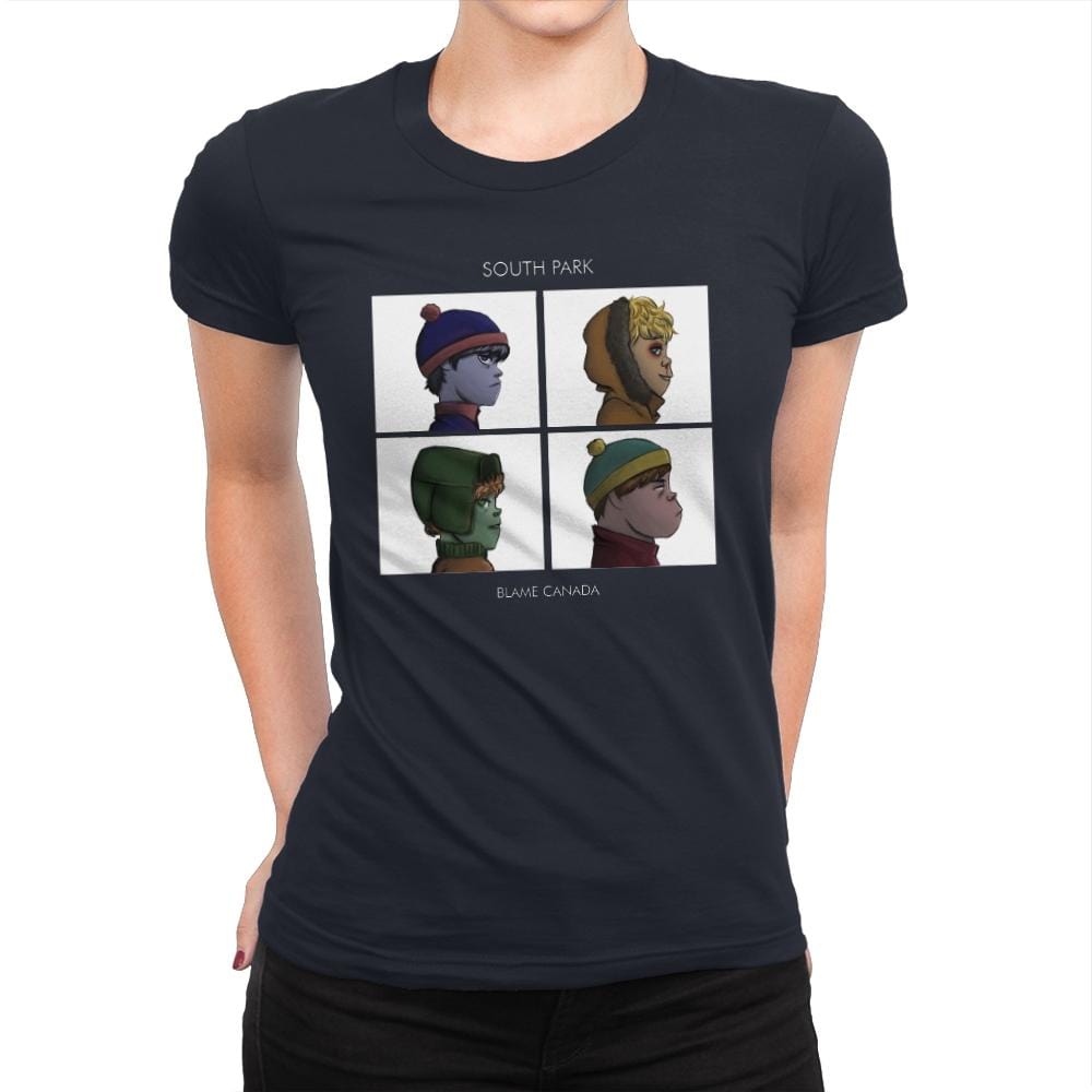 Gorillaz Park - Womens Premium T-Shirts RIPT Apparel Small / Midnight Navy