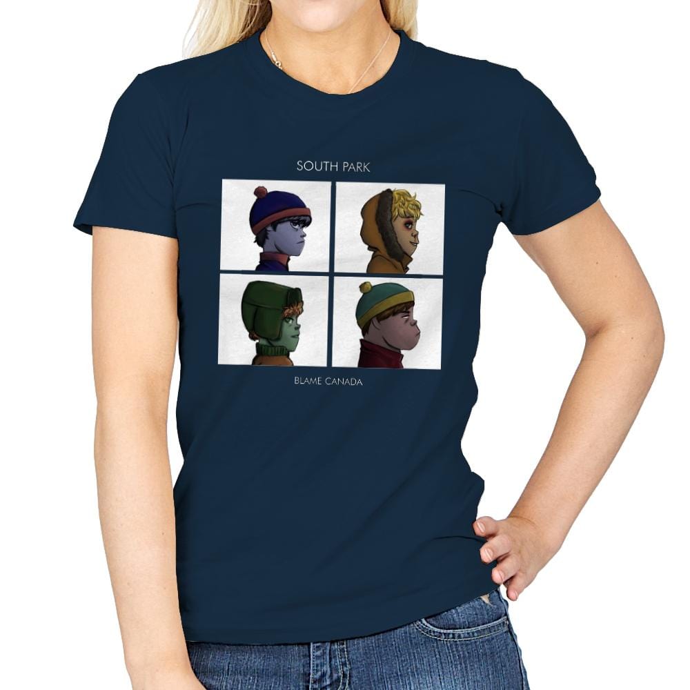 Gorillaz Park - Womens T-Shirts RIPT Apparel Small / Navy