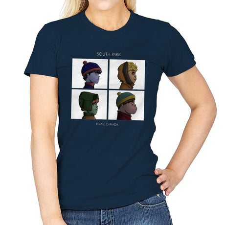 Gorillaz Park - Womens T-Shirts RIPT Apparel Small / Navy