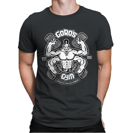 Goro's Gym 1992 - Mens Premium T-Shirts RIPT Apparel Small / Heavy Metal