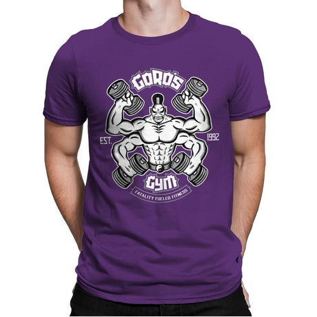 Goro's Gym 1992 - Mens Premium T-Shirts RIPT Apparel Small / Purple Rush