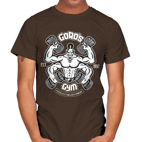 Goro's Gym 1992 - Mens T-Shirts RIPT Apparel Small / Dark Chocolate