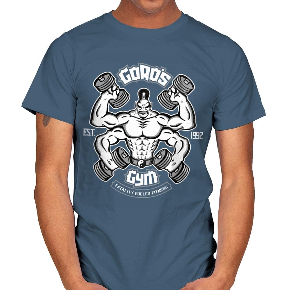 Goro's Gym 1992 - Mens T-Shirts RIPT Apparel Small / Indigo Blue