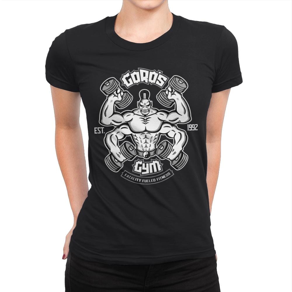 Goro's Gym 1992 - Womens Premium T-Shirts RIPT Apparel Small / Black