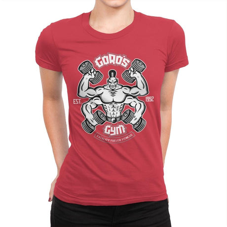 Goro's Gym 1992 - Womens Premium T-Shirts RIPT Apparel Small / Red