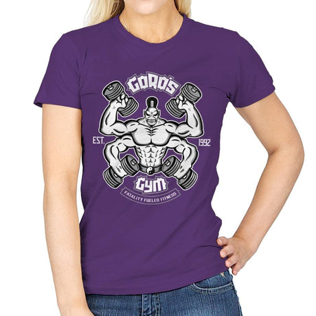 Goro's Gym 1992 - Womens T-Shirts RIPT Apparel Small / Purple