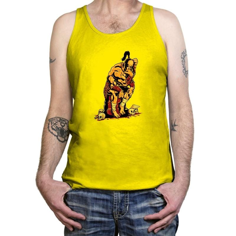 Goro The Thinker Exclusive - Tanktop Tanktop RIPT Apparel X-Small / Neon Yellow