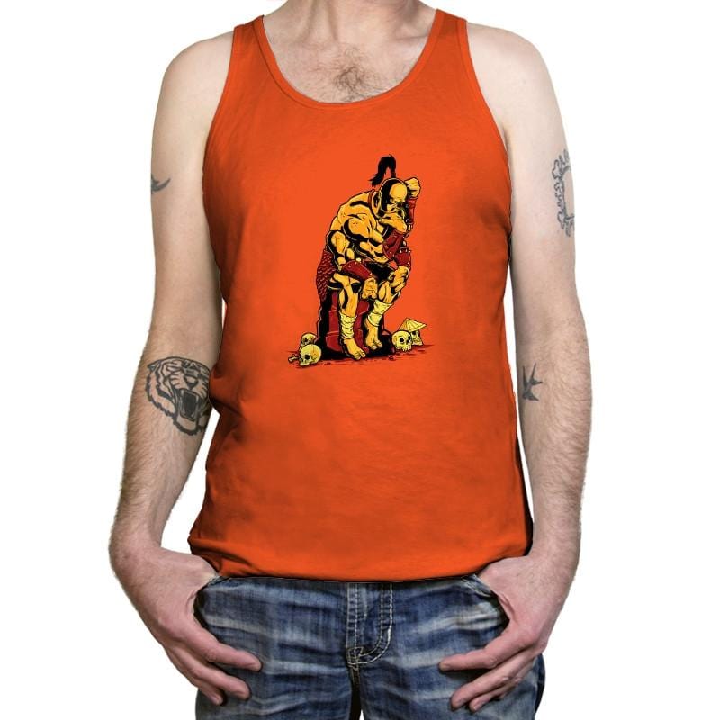 Goro The Thinker Exclusive - Tanktop Tanktop RIPT Apparel X-Small / Orange