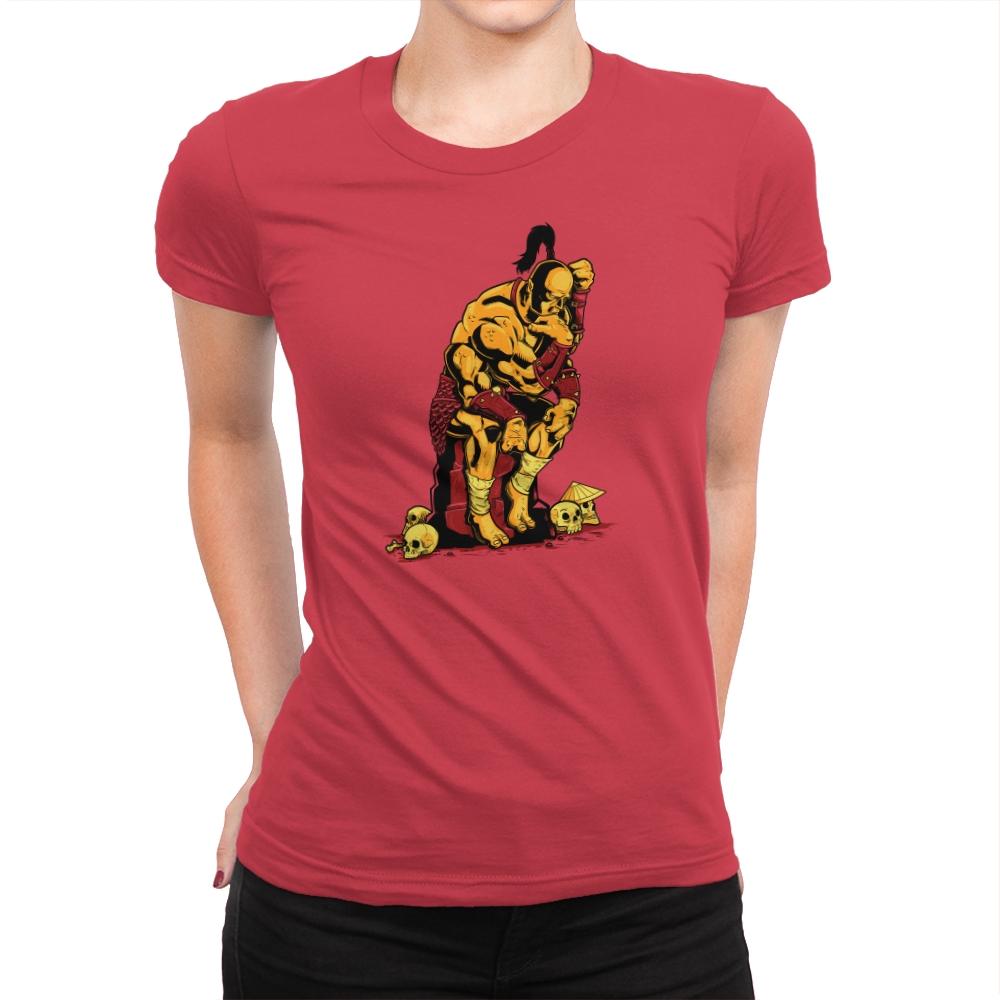 Goro The Thinker Exclusive - Womens Premium T-Shirts RIPT Apparel Small / Red