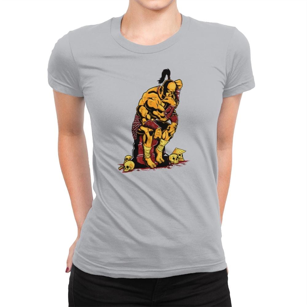 Goro The Thinker Exclusive - Womens Premium T-Shirts RIPT Apparel Small / Silver