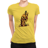 Goro The Thinker Exclusive - Womens Premium T-Shirts RIPT Apparel Small / Vibrant Yellow