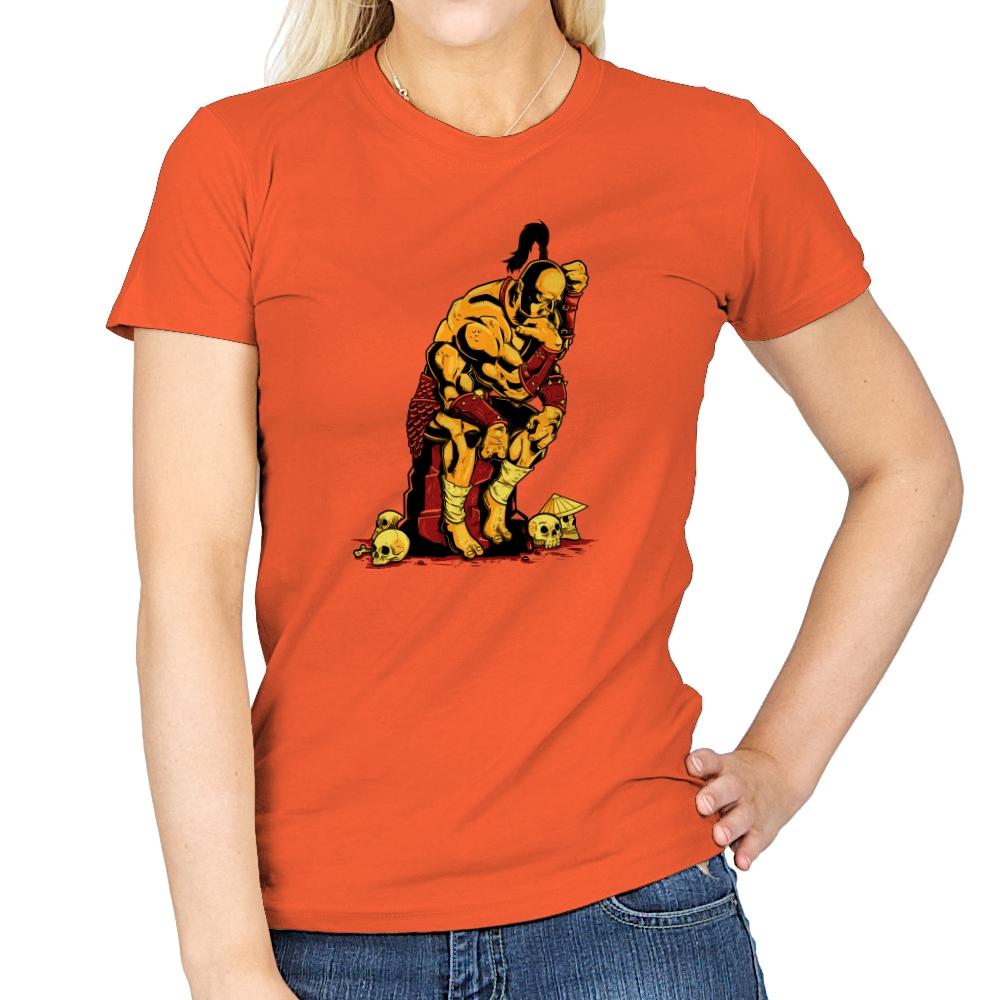 Goro The Thinker Exclusive - Womens T-Shirts RIPT Apparel Small / Orange