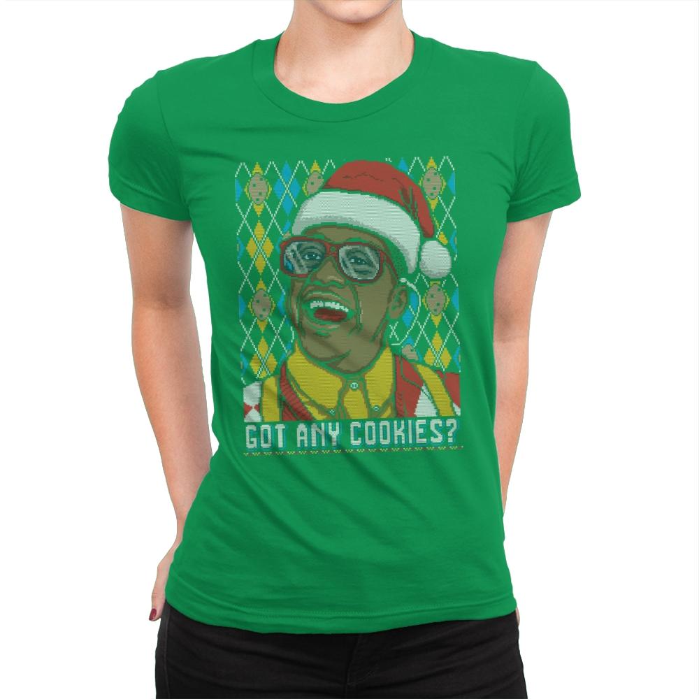 Got Any Cookies - Ugly Holiday - Womens Premium T-Shirts RIPT Apparel Small / Kelly Green