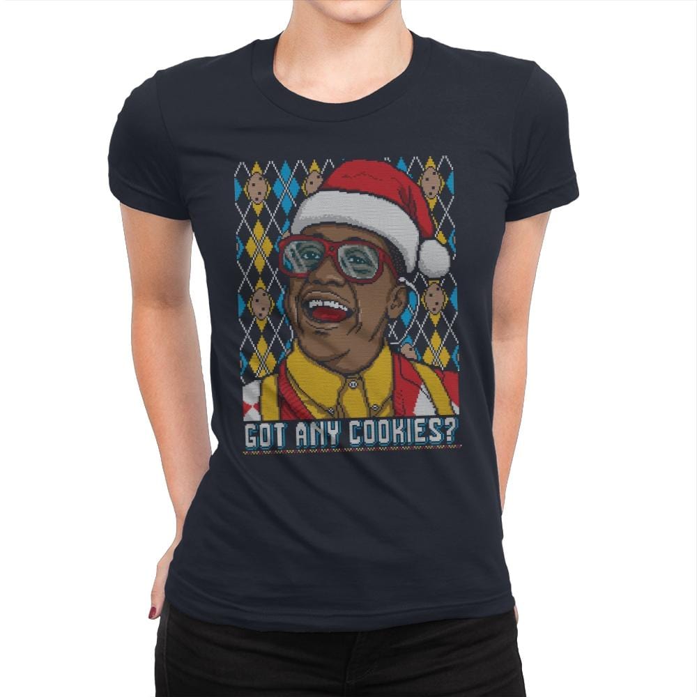 Got Any Cookies - Ugly Holiday - Womens Premium T-Shirts RIPT Apparel Small / Midnight Navy