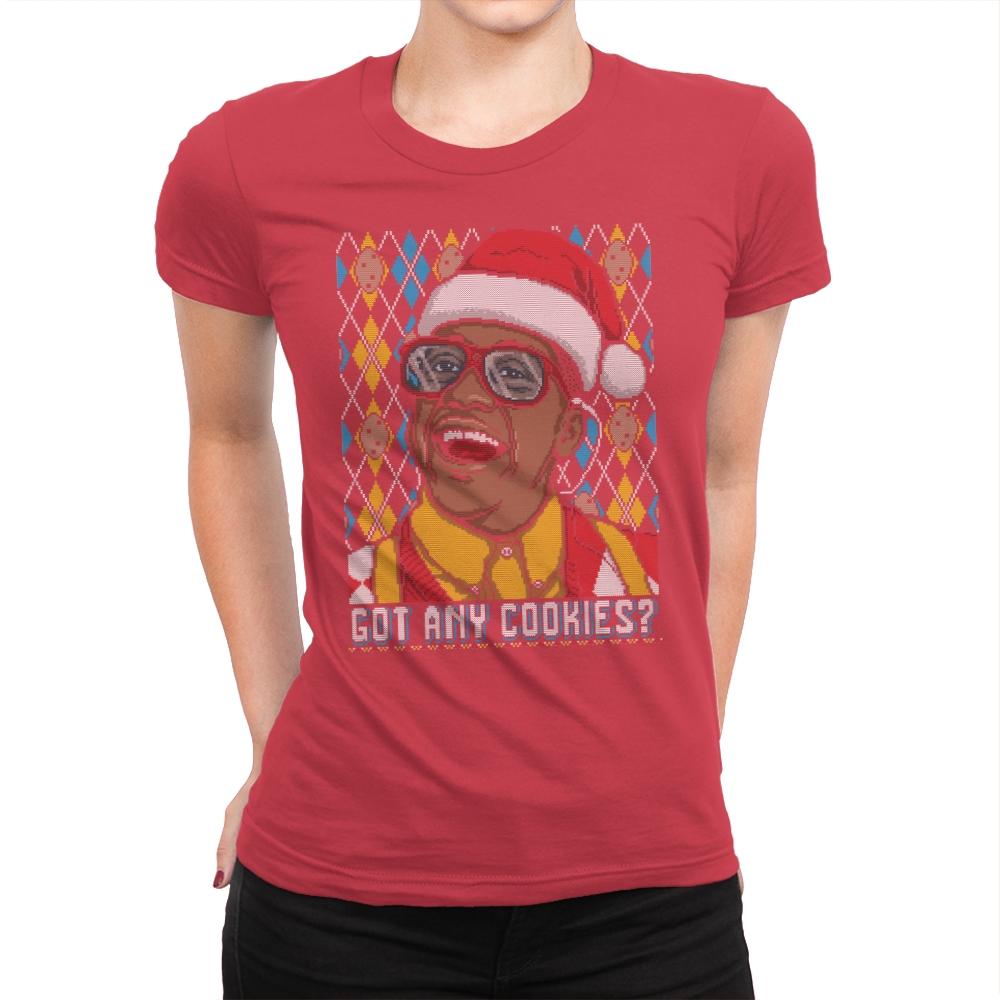 Got Any Cookies - Ugly Holiday - Womens Premium T-Shirts RIPT Apparel Small / Red